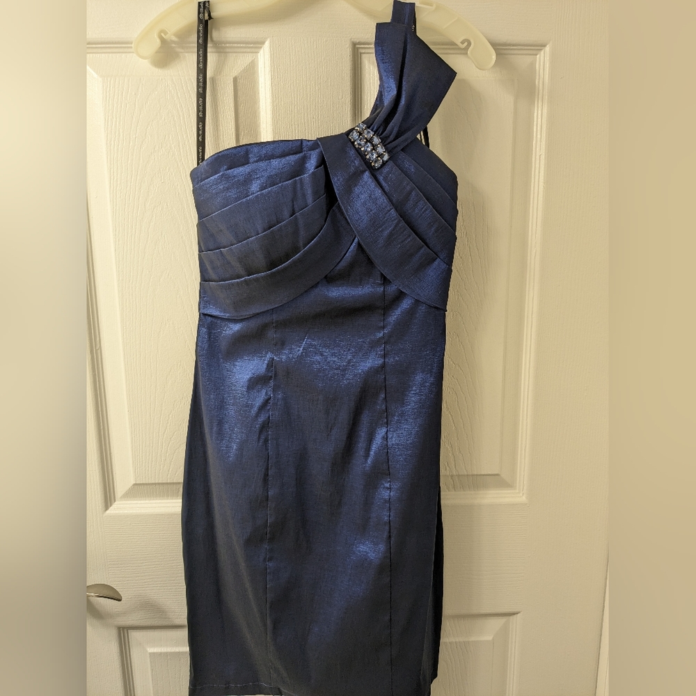 David's Bridal Navy Cocktail Dress Size 4